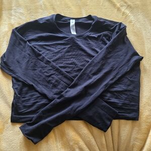 Lululemon Cropped L/S Swiftly in Black